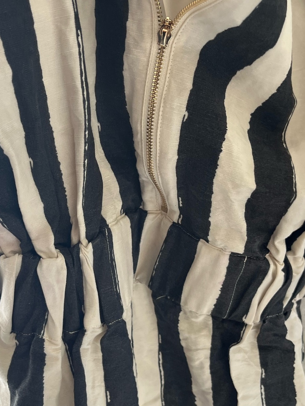 Emily McCarthy x small pull over Striped Black and White Sleeve Dress - Picture 2 of 5